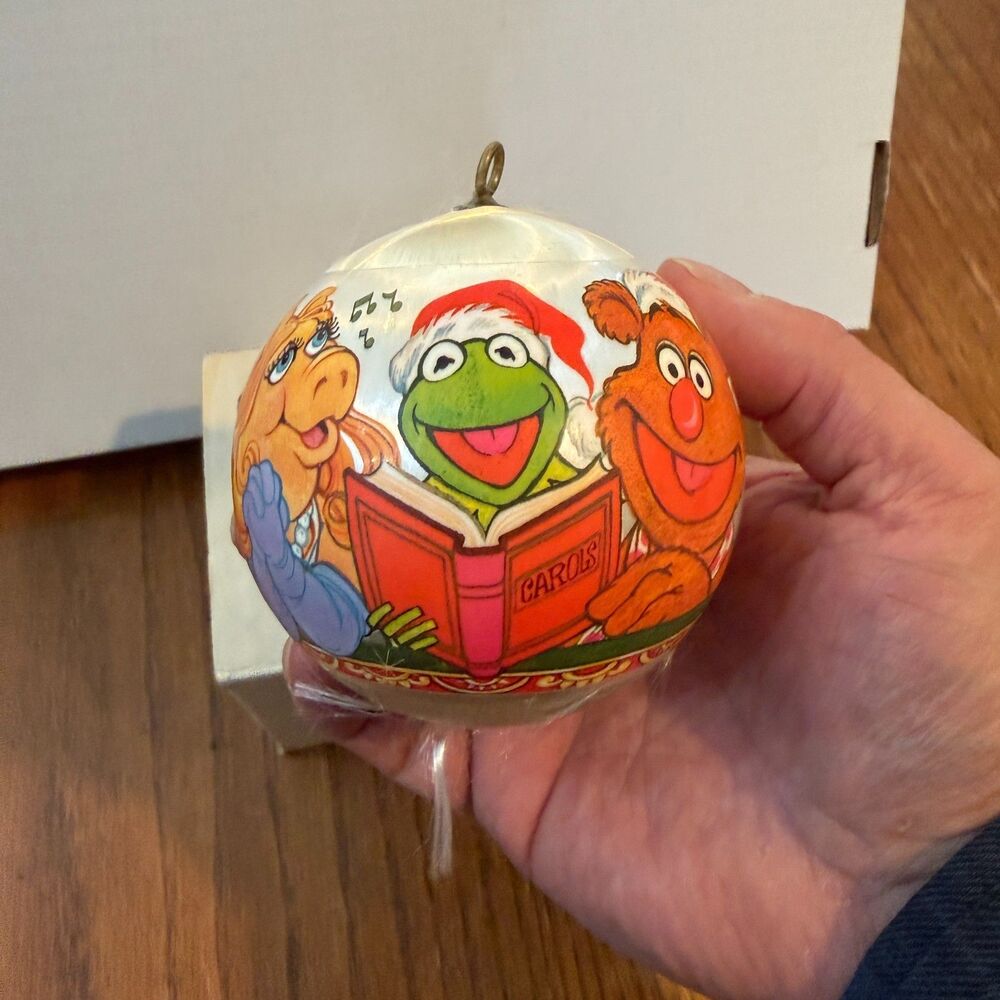 Vintage Muppets 1980 Satin Ball Christmas Ornament